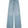 MARGAUX LONNBERG Pantalon Parker Denim Coton Bleu Clair se précipiter pour acheter 17