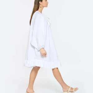 PATOU Robe Froufrou Coton Blanc prix le plus bas 18