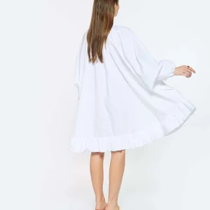 PATOU Robe Froufrou Coton Blanc prix le plus bas 16