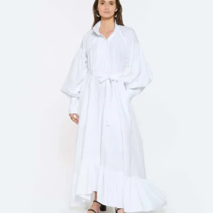 Satisfait ou Remboursé PATOU Robe Longue Painter Coton Blanc 17