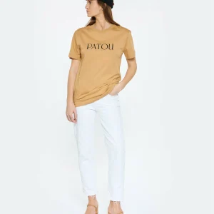 mode Tee-shirt Essential Patou Coton Marron Chestnut 12