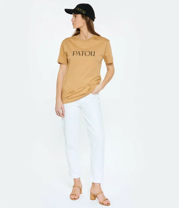 mode Tee-shirt Essential Patou Coton Marron Chestnut 5