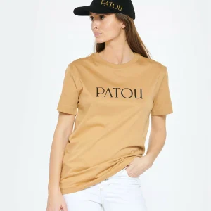 mode Tee-shirt Essential Patou Coton Marron Chestnut 10