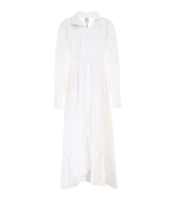 Satisfait ou Remboursé PATOU Robe Longue Painter Coton Blanc 1