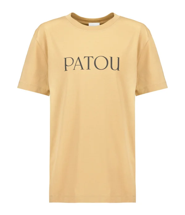 mode Tee-shirt Essential Patou Coton Marron Chestnut 1