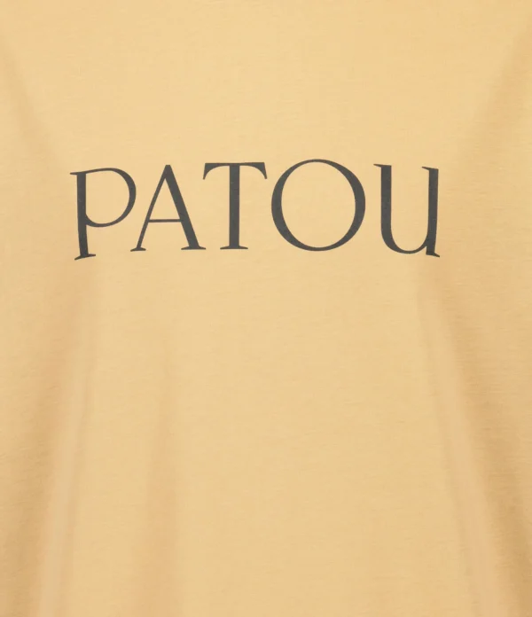 mode Tee-shirt Essential Patou Coton Marron Chestnut 3