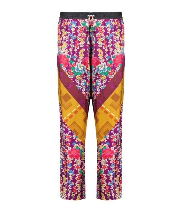 PIERRE-LOUIS MASCIA Pantalon Aloe Coton Violet Fleuri site officiel 1