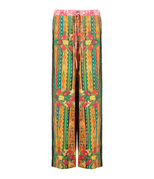 boutique pas cher PIERRE-LOUIS MASCIA Pantalon Adanastr Soie Multicolore 1