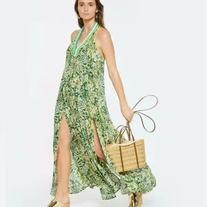 soldes magasin Poupette St Barth Robe Longue Nava Vert 10