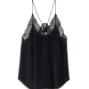 Zadig & Voltaire Top Caraco Christy Soie Noir boutique paris 17