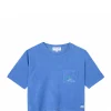 boutique paris Maison Labiche Tee-shirt Tolain Club Vacances Coton Bleu Ciel 17