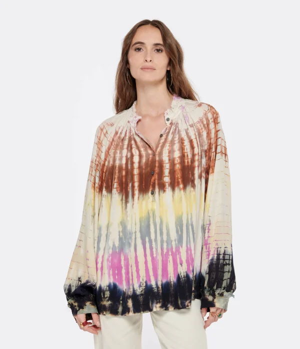 RAQUEL ALLEGRA Blouse Brigitte Multicolore boutique pas cher 4