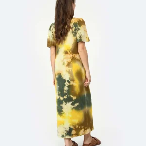 RAQUEL ALLEGRA Robe Longue New Flutter Jaune mode pas cher 12