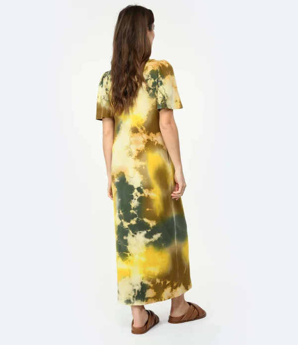 RAQUEL ALLEGRA Robe Longue New Flutter Jaune mode pas cher 5