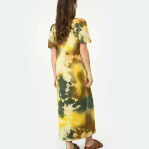 RAQUEL ALLEGRA Robe Longue New Flutter Jaune marque moins cher 12