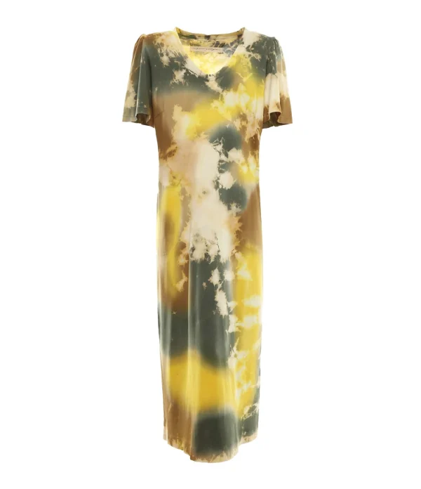 RAQUEL ALLEGRA Robe Longue New Flutter Jaune mode pas cher 1