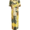 RAQUEL ALLEGRA Robe Longue New Flutter Jaune marque moins cher 16