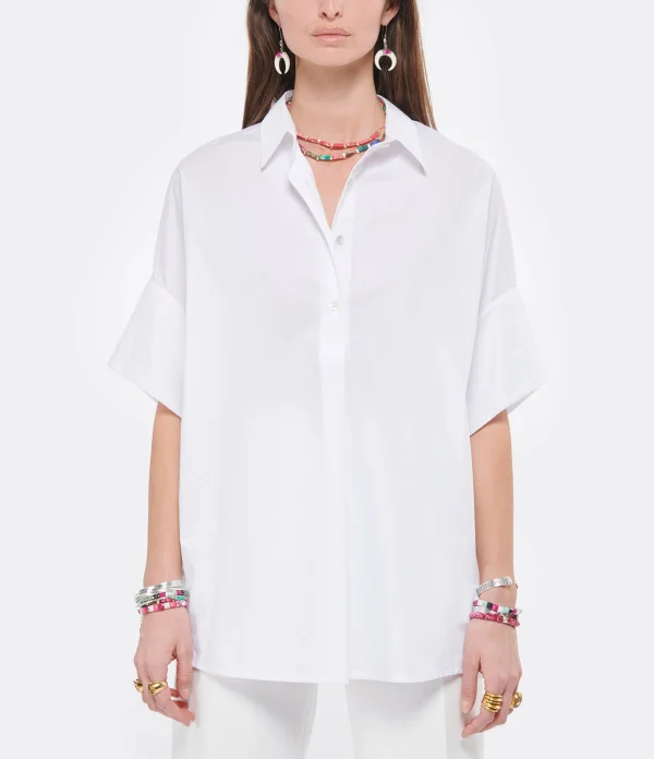 ROBERTO COLLINA Blouse Coton Blanc en ligne 4