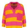 exclusivement disponibles ROBERTO COLLINA Polo Rayures Coton Fuschia Orange 22