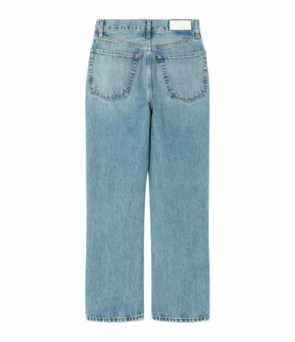 RE/DONE Jean 90s Crop Low Slung Denim Bleu Large choix en ligne 3