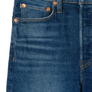 prix abordable RE/DONE Jean 70s Stove Pipe Denim Bleu Indigo 9