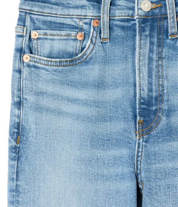 RE/DONE Jean 70s Crop Boot Denim Bleu Délavé outlet soldes 3