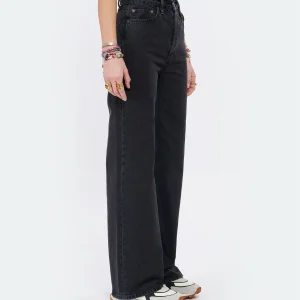 site officiel RE/DONE Jean 70s Ultra High Rise Wide Leg Denim Noir 15