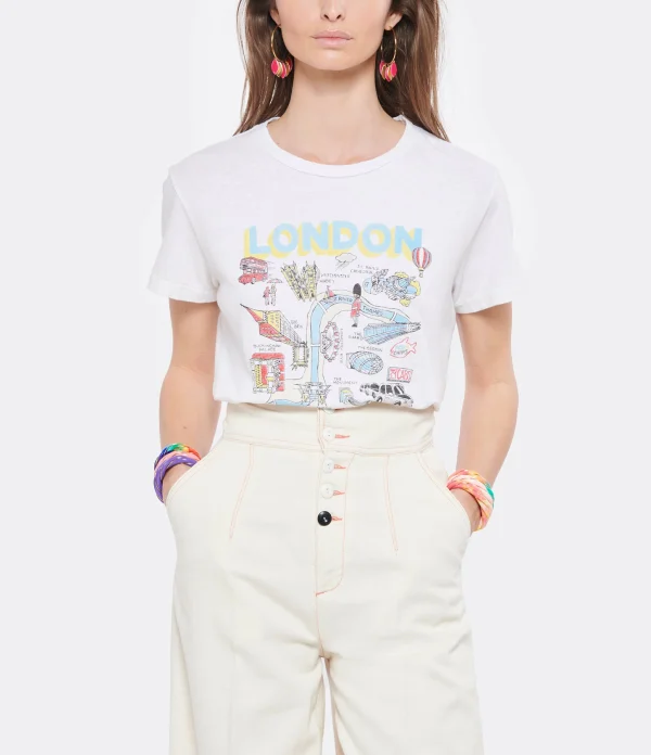 RE/DONE Tee-shirt London Coton Blanc Vintage Paiement sécurisé 3