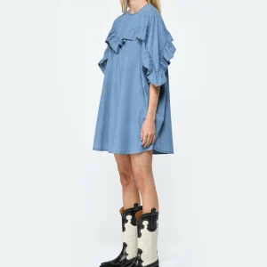 mode Roseanna Robe Coton Bleu 10