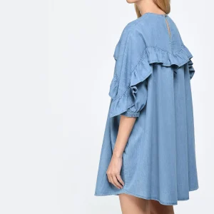 mode Roseanna Robe Coton Bleu 12