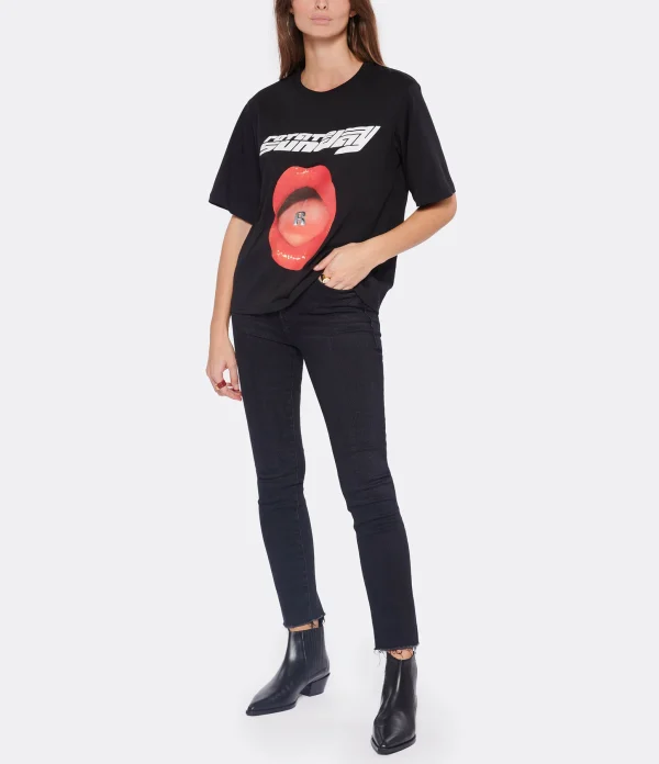 ROTATE Tee-shirt Lips Coton Noir, Capsule Sunday Paiement sécurisé 6