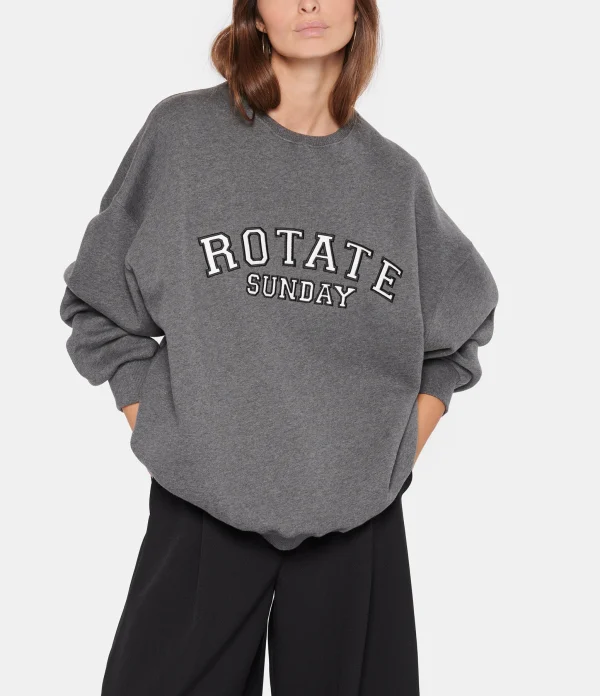 ROTATE Sweatshirt Classic Logo Coton Gris, Capsule Sunday nouveau produit 4