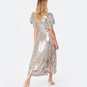 site en ligne ROTATE Robe Sierina Sequin Argenté 15