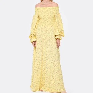 Retour gratuit en magasin. ROTATE Robe Fluide Jacquard Jaune 7