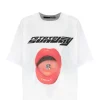 magasins pas chers ROTATE Tee-shirt Lips Coton Blanc, Capsule Sunday 16