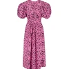 ROTATE Robe Bouffante Jacquard Rose Livraison rapide 5