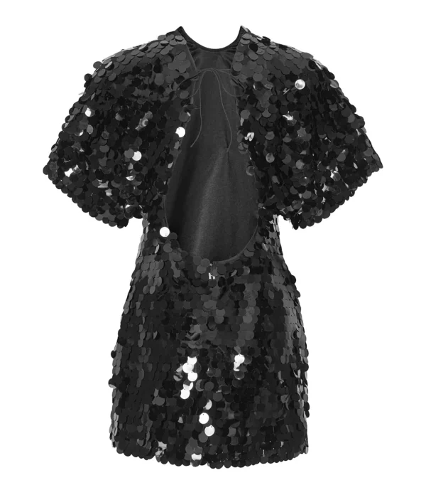 magasin solde ROTATE Robe Mini Jasy Sequin Argenté 3