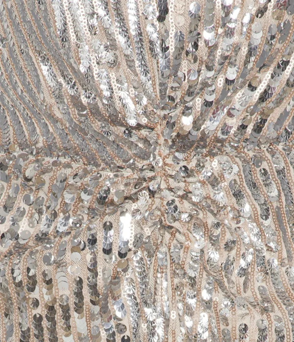 marque pas cher ROTATE Robe Sierina Sequin Argenté 4