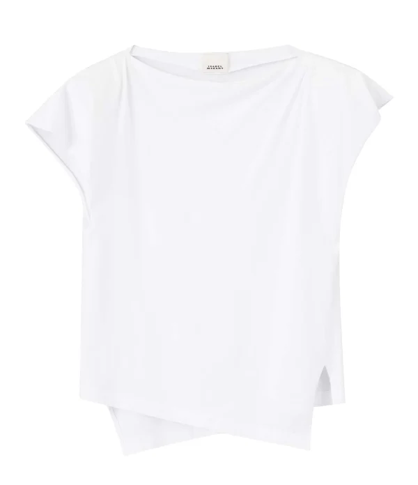 Isabel Marant Tee-shirt Sebani Coton Blanc boutique en ligne 1