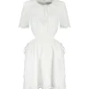 SELF PORTRAIT Robe Broderie Anglaise Coton Blanc De super promotions disponibles 17