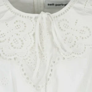 SELF PORTRAIT Robe Broderie Anglaise Coton Blanc De super promotions disponibles 9