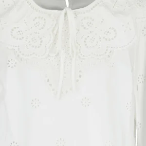 SELF PORTRAIT Blouse Broderie Anglaise Coton Blanc Authentic Original licence 10