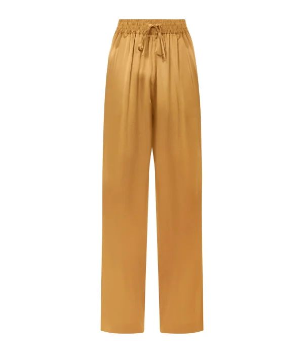 Couleurs variées LOULOU STUDIO Pantalon Soma Soie Camel 1