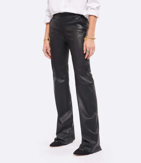 STOULS Pantalon Oswald Agneau Plongé Light Noir soldes de Noël 5