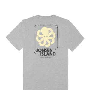 en ligne JONSEN ISLAND Tee-Shirt Classic Big Label Gris Clair 6