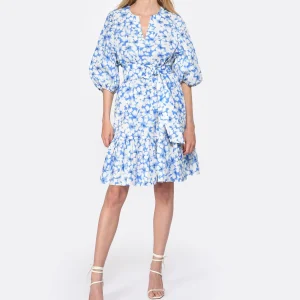 Tara Jarmon Robe Courte Rosabetta Coton Bleu meilleur cadeau 10