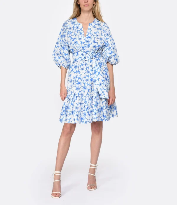 Tara Jarmon Robe Courte Rosabetta Coton Bleu meilleur cadeau 4