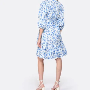 Tara Jarmon Robe Courte Rosabetta Coton Bleu meilleur cadeau 12