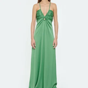 à prix très bas Tara Jarmon Robe Longue Rosalia Vert 10