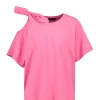 boutique pas cher Tara Jarmon Tee-shirt Tarabow Coton Rose 16